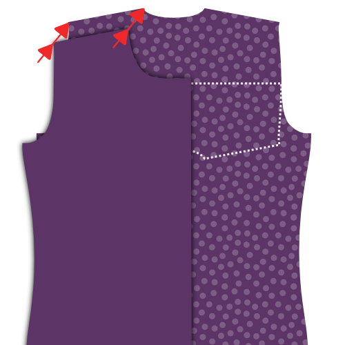 Pin the fronts to the outside yoke