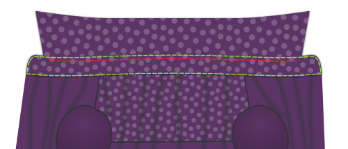 Sew along the collar edge