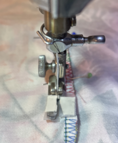 Sewing the pocket on the inside